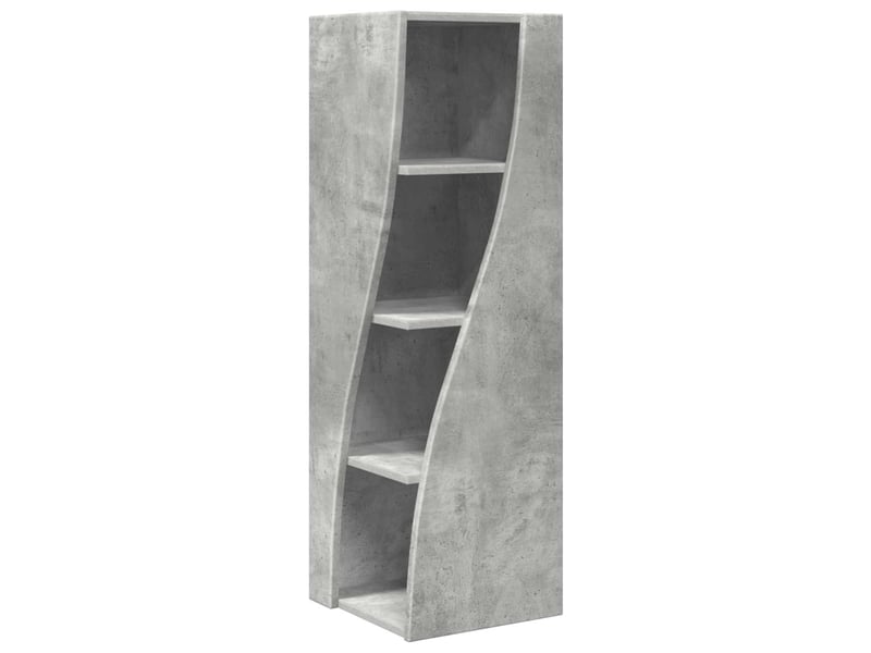  Meuble d'angle, meuble de rangement salon 32x32x102cm bois d'ingénierie gris béton  - Conforama A