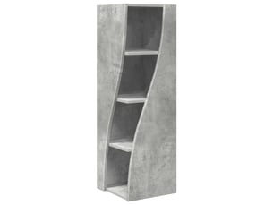 Meuble d'angle, meuble de rangement salon 32x32x102cm bois d'ingénierie gris béton
