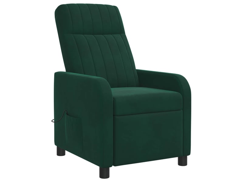 Vidaxl fauteuil de massage inclinable vert foncé velours (v) - Conforama E
