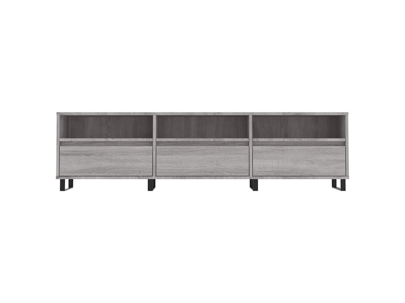  Meuble tv - banc tv - meuble de rangement sonoma gris 150x30x44,5 cm bois d'ingénierie  - Conforama E