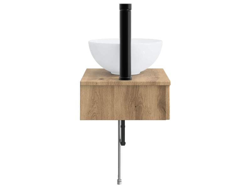 Basin de lavage mural, lavabo chêne artisanal 40x35x39 cm - Conforama D