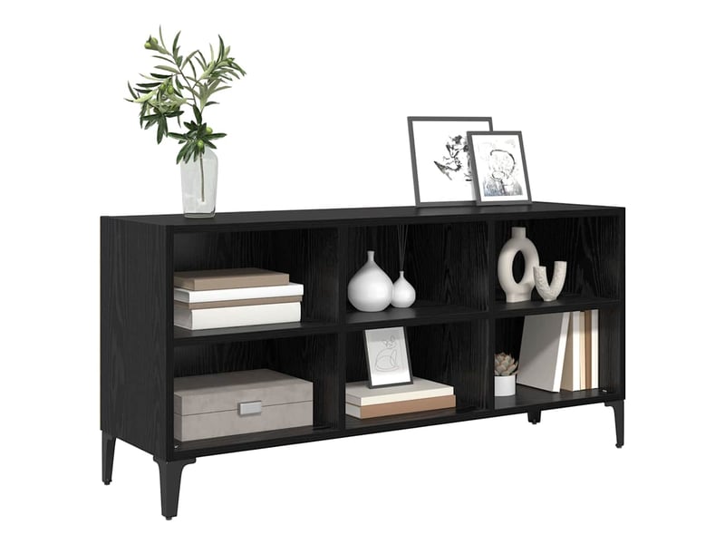  Ensemble meuble tv - banc tv - meuble de rangement noir 103,5 x 30 x 50 cm bois d’ingénierie  - Conforama C