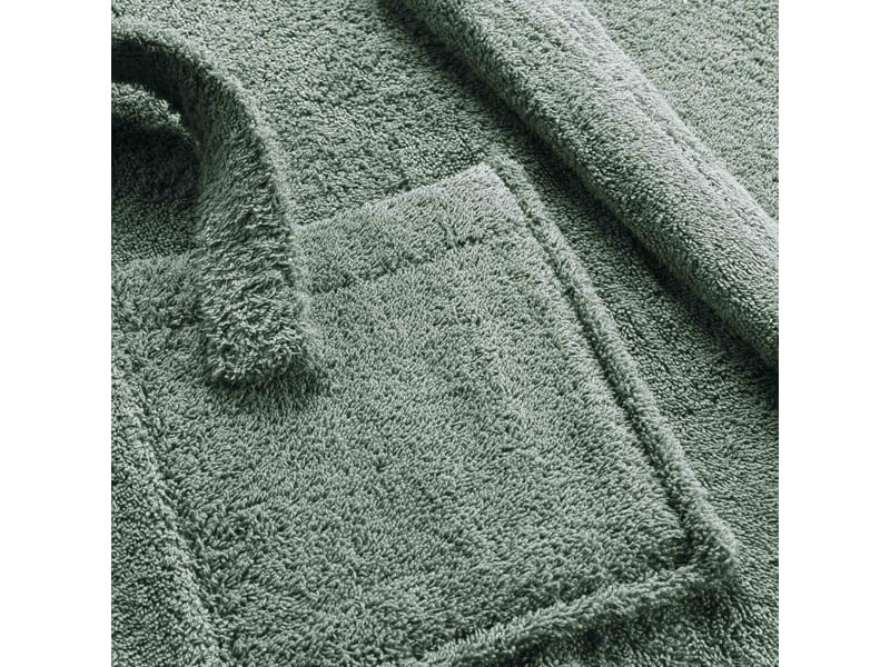  Peignoir col châle en coton tendresse vert cèdre  - Conforama C