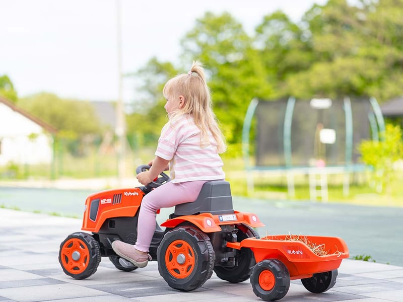  Tracteur enfant kubota avec remorque 2 à 6 ans - falk  - Conforama D