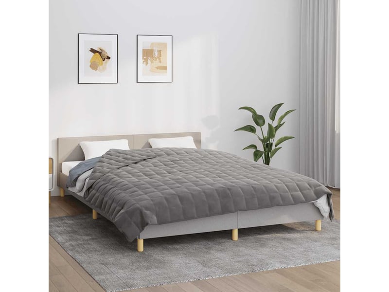  Couverture lestée adulte gris 200x200 cm 9 kg tissu shl33540  - Conforama B
