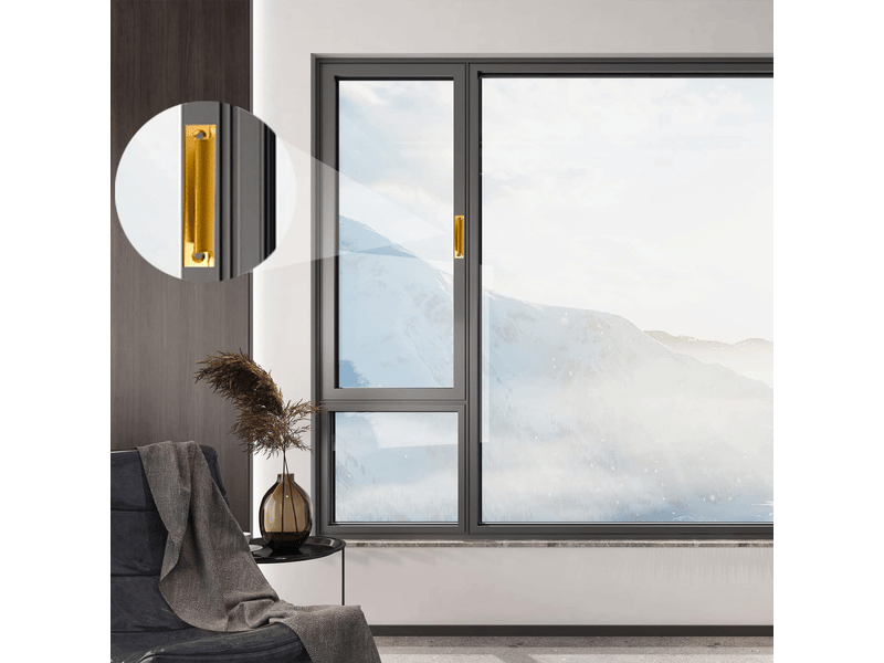  2 pièces (or) poignée en alliage d'aluminium | poignée de porte coulissante | poignée de porte de balcon | poignée de tiroir d'armoire | pour fenêtre  - Conforama C