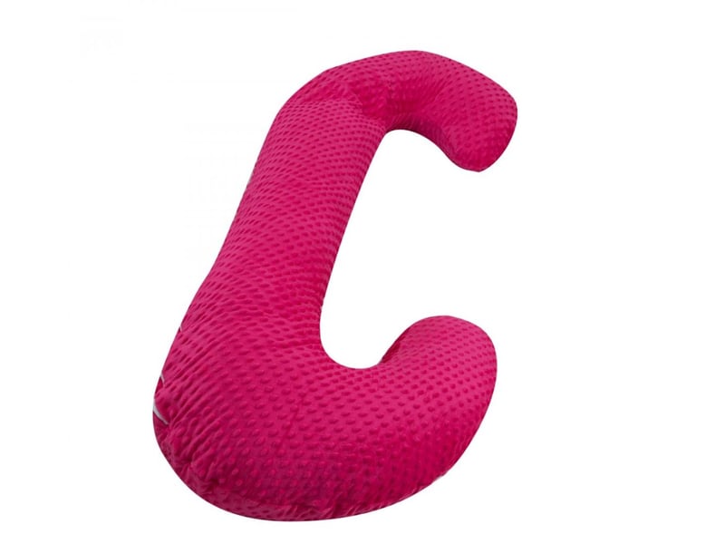  Coussin minky de maternité forme c rose 421028 - Conforama A