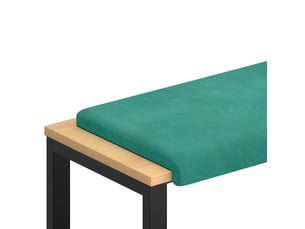 Coussin de banc, coussin d'assise, coussin de canapé velours turquoise profondeur 35 cm cf53939