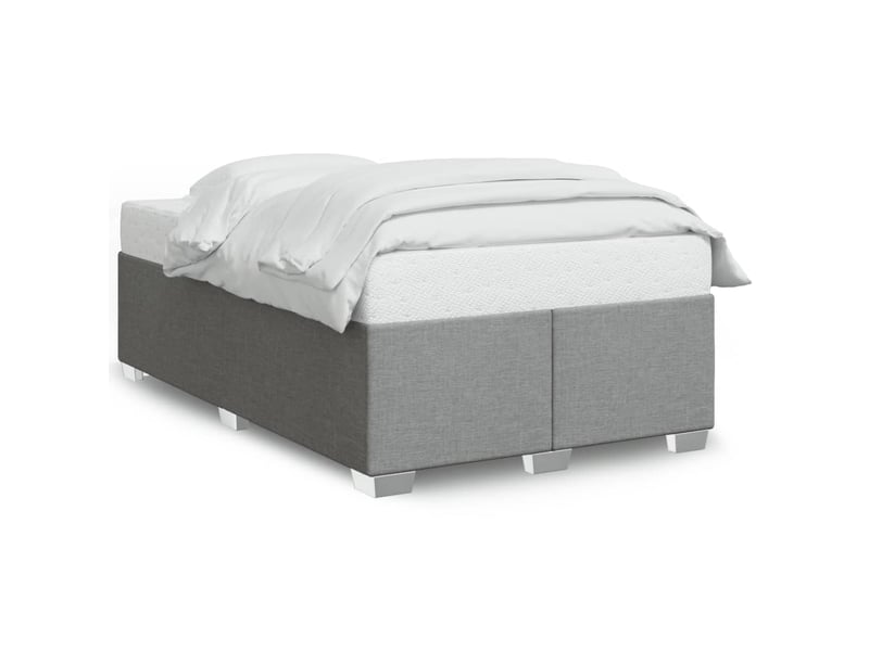  Lit double- lit adulte -  cadre de lit sans matelas gris clair 120x190 cm tissu  - Conforama A
