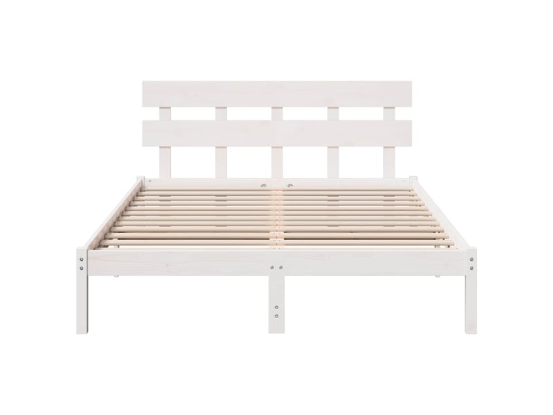  Lit double- lit adulte -  cadre de lit marron 140 x 200 cm bois de pin massif  - Conforama B