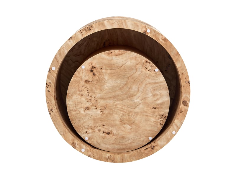  Lot de 2 tables basses rondes ø62,844 cm en mdf avec rangement bois chicfurn  - Conforama E