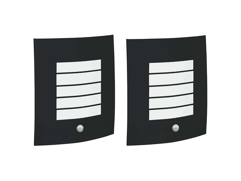  2 pièces applique murale extérieure noir 23,5x9x26 cm shl91862  - Conforama A