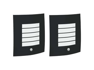 2 pièces applique murale extérieure noir 23,5x9x26 cm shl91862