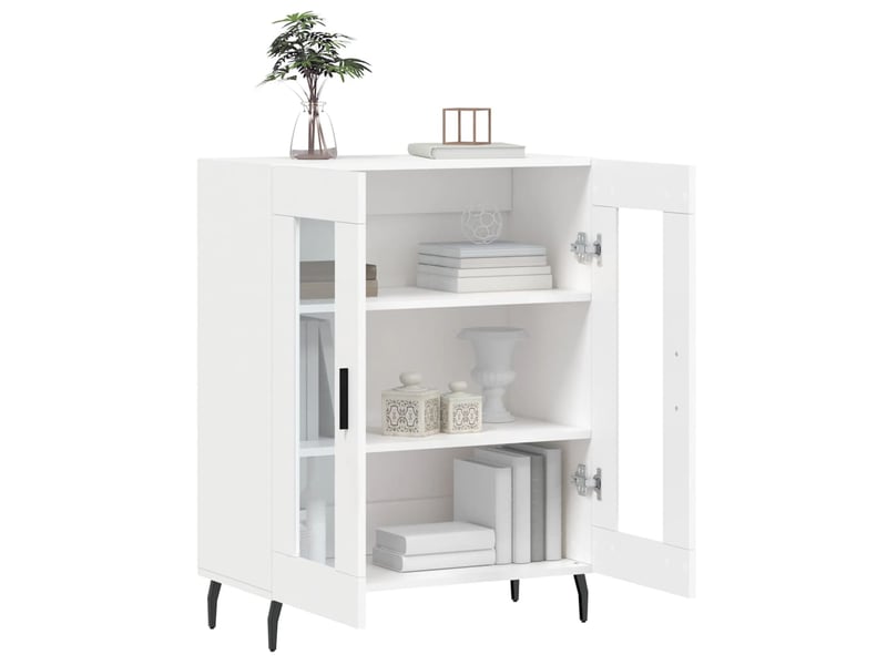  Buffet - bahut - meuble de rangement blanc 69,5x34x90 cm bois d'ingénierie  - Conforama D