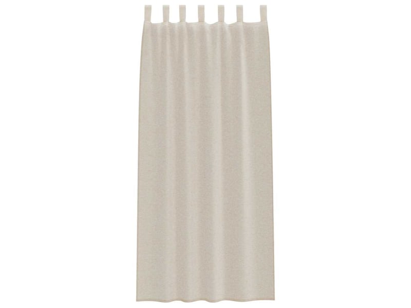  Lot de 2 rideaux en voile, voilage couleur sable 260 x 140 cm polyester cf43892  - Conforama D
