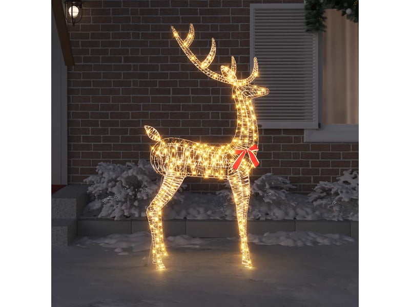 Renne, éclairage de noël, décoration de noël 3d 250 led blanc chaud 96 x 40 x 180 cm pet cf62043 - Conforama C