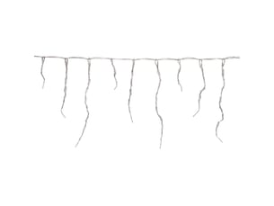 Rideau lumineux stalactite d'extérieur 10 m 600 led blanc froid à effets avec minuteur sur secteur
