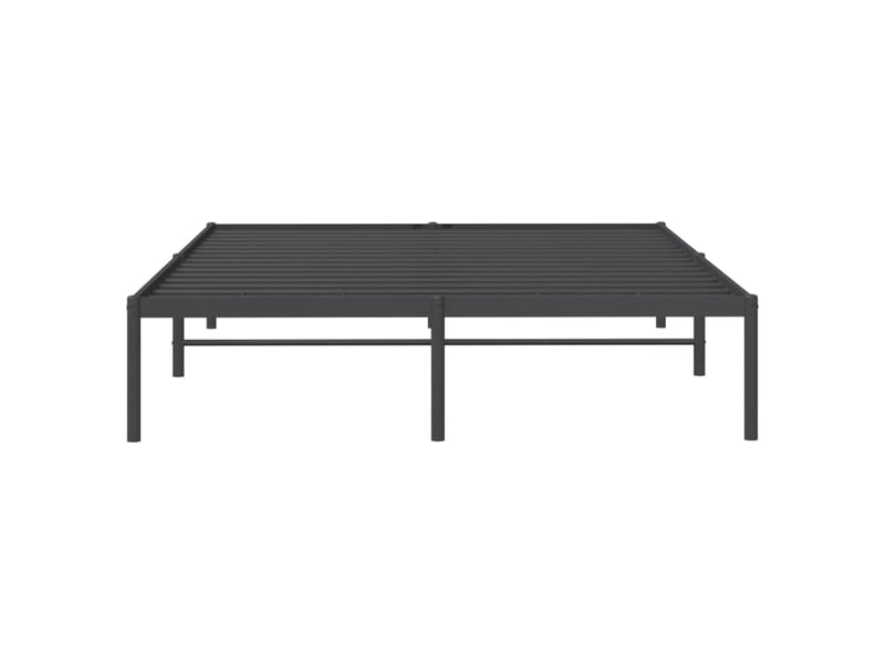  Lit double- lit adulte -  cadre de lit métal sans matelas noir 150x200 cm  - Conforama D