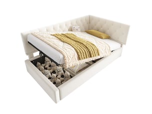 Lit cabane 90x190 cm SOGEU   coloris beige