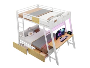 Lit superposé 140x200 cm   OMNIGLINT TRADING LTD coloris blanc