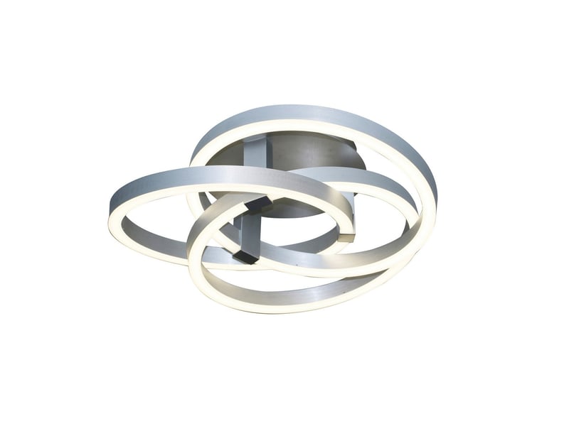  Naeve divora plafonnier semi-encastré à led intégré cct à intensité variable, aluminium, 2 800-6 800 k, télécommande  - Conforama A