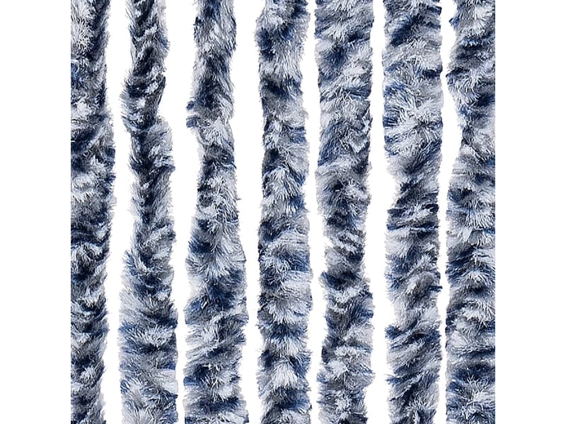  Rideau anti-mouches, moustiquaire bleu et blanc 100x200 cm chenille cf43513  - Conforama E
