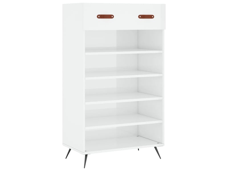  Meuble à chaussure | armoire à chaussure blanc brillant 60x35x105 cm bois ingénierie  - Conforama A