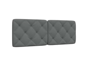 Coussin de tête de lit gris foncé 140 cm tissu cf55945