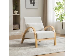 Fauteuil fixe  <strong></strong> Tissu beige