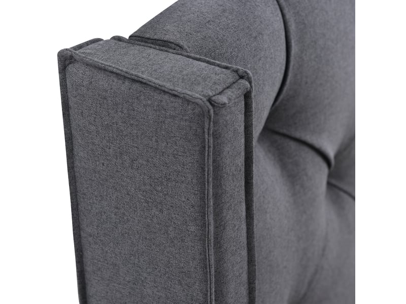  Lit coffre simple 90x200 cm, led, rangements, port usb, type-c, tissu en fond, style moderne, coton gris, sans matelas  - Conforama E