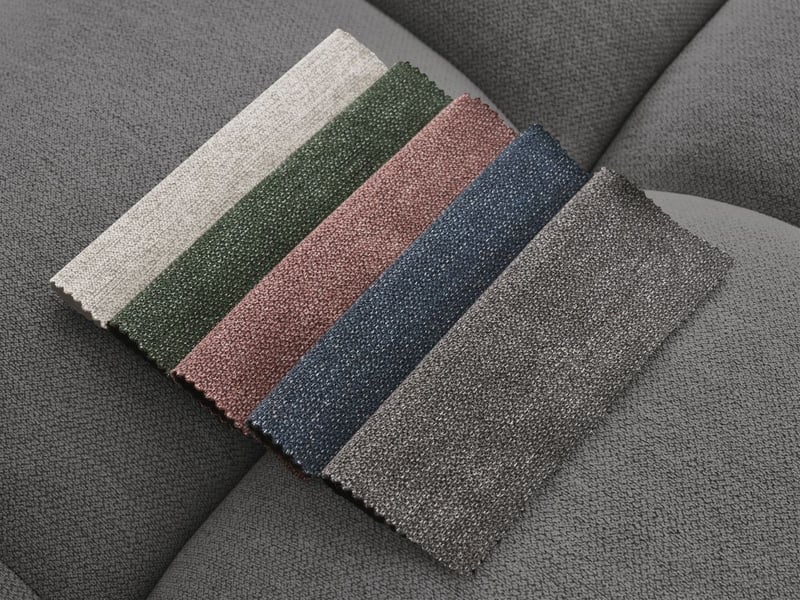  Bobochic canapé droit fixe mont-blanc tissu chiné gris foncé  accoudoir gauche MONT-BLANC - Conforama C
