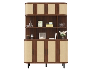 Buffet 8 porte(s) 0 tiroir(s) <strong>FLORAGRACE</strong> <strong></strong> - 120 cm coloris bois foncé