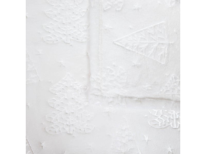 Plaid emb sapin blanc 130x180  - Conforama B