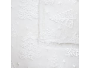 Plaid emb sapin blanc 130x180