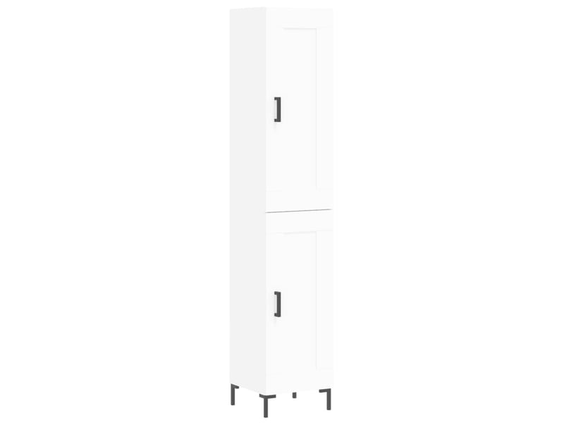 Buffet haut - bahut - meuble de rangement blanc 34,5x34x180 cm bois d'ingénierie - Conforama A