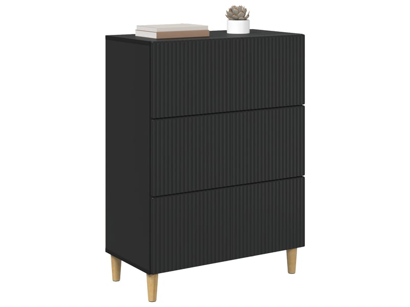  Armoire à tiroirs, rangement bureau 66 x 34,5 x 90 cm bois d'ingénierie noir shl9187  - Conforama C