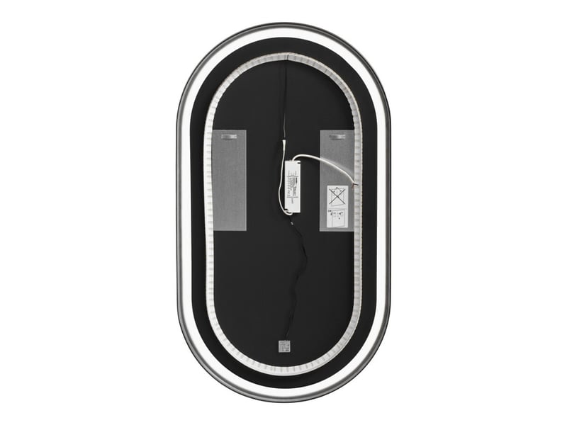  Miroir salle de bain led noir ovale 90x50 cm design  - Conforama B