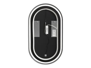 Miroir salle de bain led noir ovale 90x50 cm design