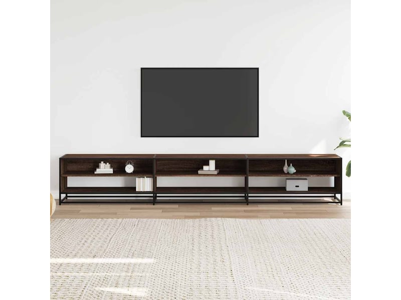  Meuble tv - banc tv - meuble de rangement chêne marron 270x40x46 cm bois d'ingénierie  - Conforama C