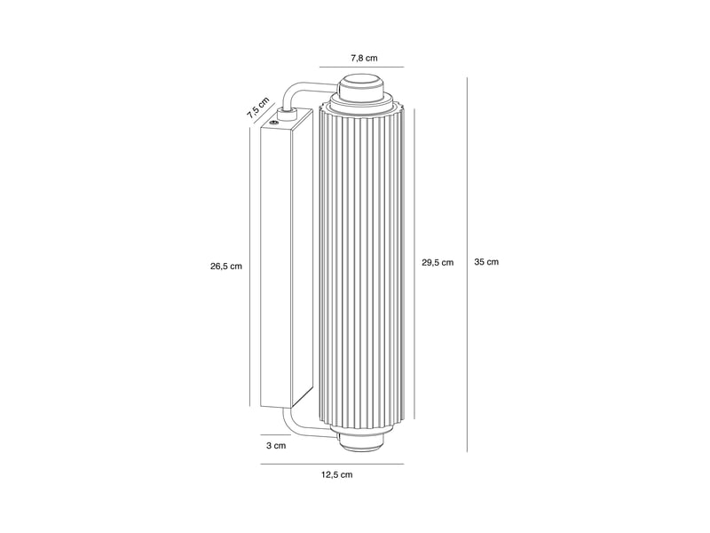 Applique murale nimal  matière plastique noir, h.35 - ip44 - e14 nordlux intérieur 2310521003 - Conforama E