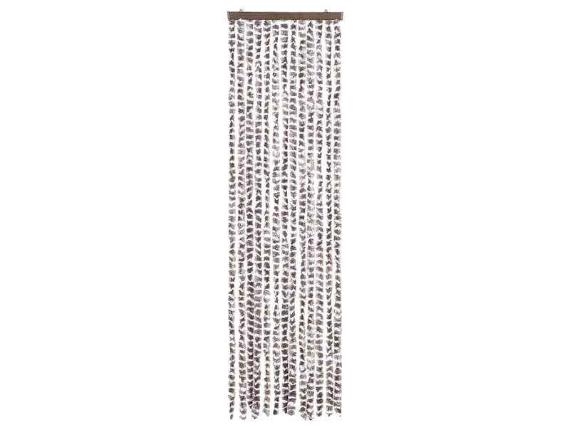  Rideau anti-mouches, moustiquaire taupe et blanc 56x200 cm chenille cf43582  - Conforama C