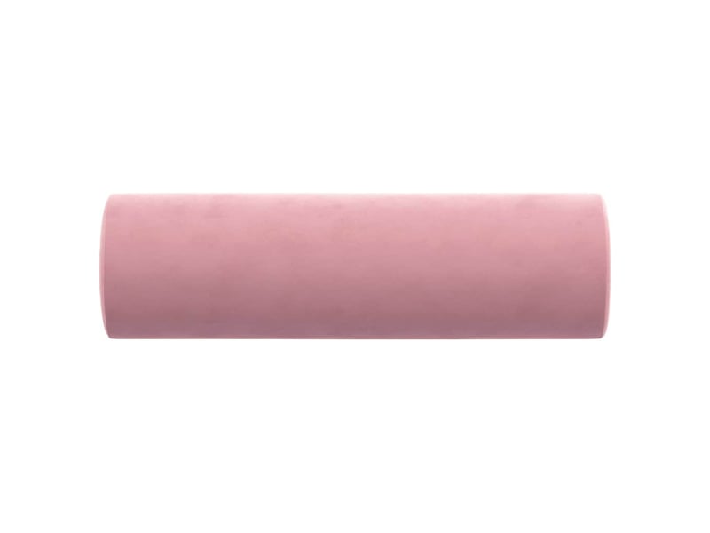  Lot de 2 coussins décoratifs rose ø15x50 cm velours cf60886  - Conforama D