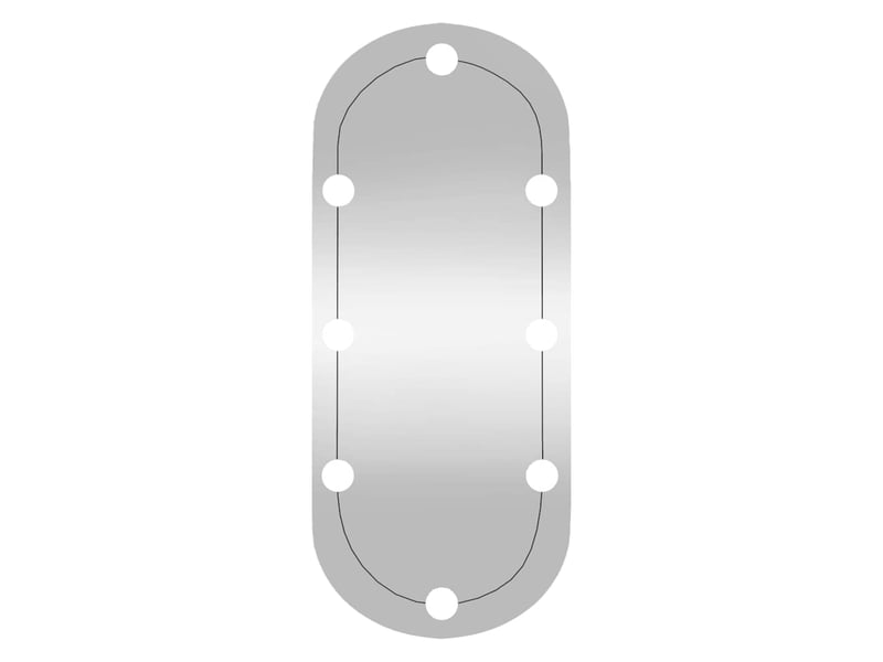  Miroir mural avec lumières led 30x70 cm verre ovale cf62817  - Conforama E