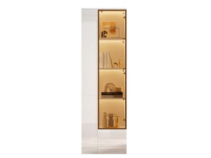 Vitrine coloris blanc 4 étagère(s) <strong>WISHDOR</strong> <strong></strong> - 50 cmx160 cm