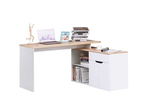 Bureau d'angle WELLTIN coloris bois clair
