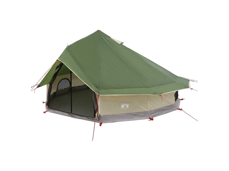 Tente tipi, tente de camping 18 personne vert polyester et acier - Conforama A