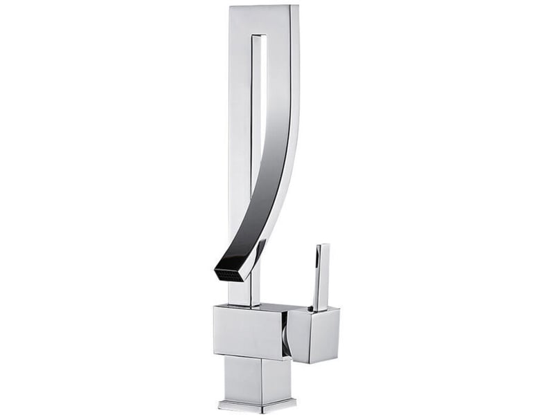 Mitigeur laiton cascade argent, eau chaudefroide. Style moderne simple pour lavabo, cuisine et salle de bain. Design élégant et fonctionnel.  - Conforama C