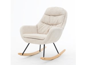 Fauteuil fixe <strong>MODENUIT </strong> Velours côtelé beige