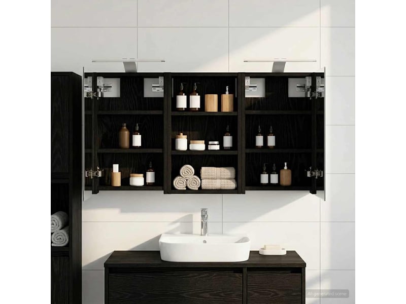  Ensemble de meubles de salle de bain 3 pcs 90x10.5x50 cm shl4351  - Conforama B