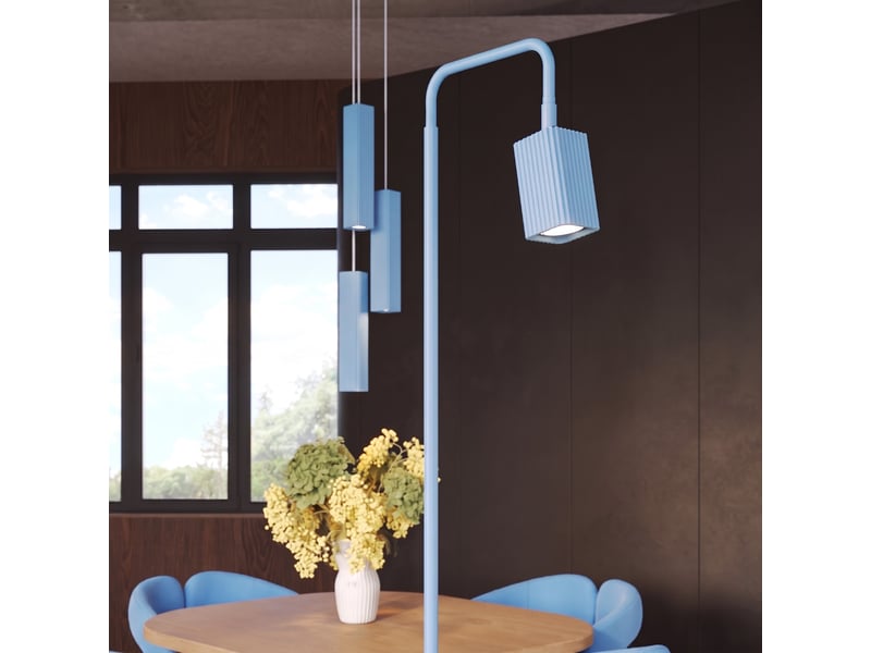  Lampadaire rayo 1 azur aluminium moderne 160x30x30cm SL.3300 - Conforama D